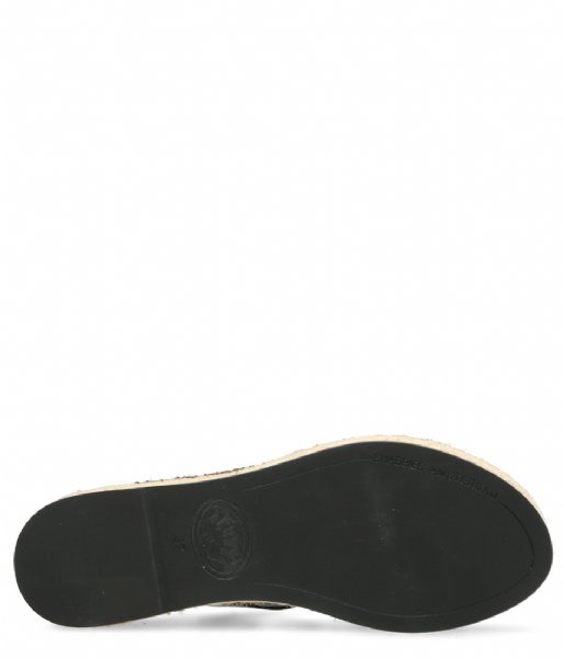 Shabbies  Espadrille Sandal Natural Dyed Smooth Leather Black (1000)
